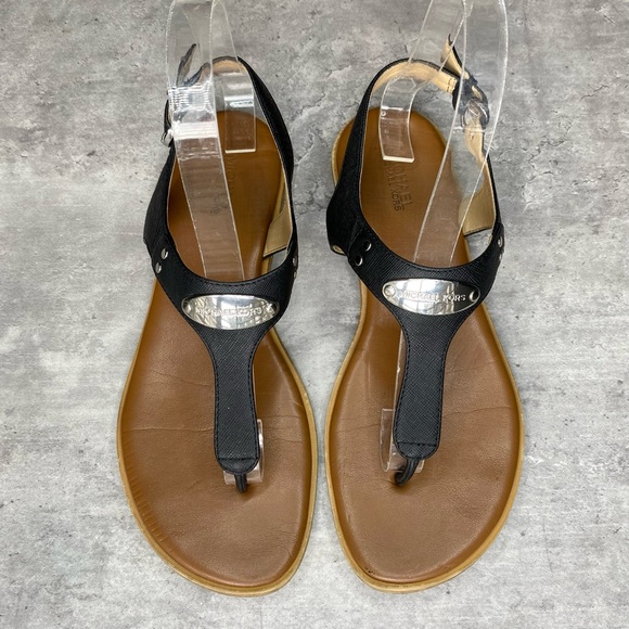 Michael Kors Plate Thong Black Sandals Women’s 7 - Picture 3 of 13